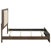 Etienne Queen Velvet Upholstered Panel Bed Walnut - 225121Q