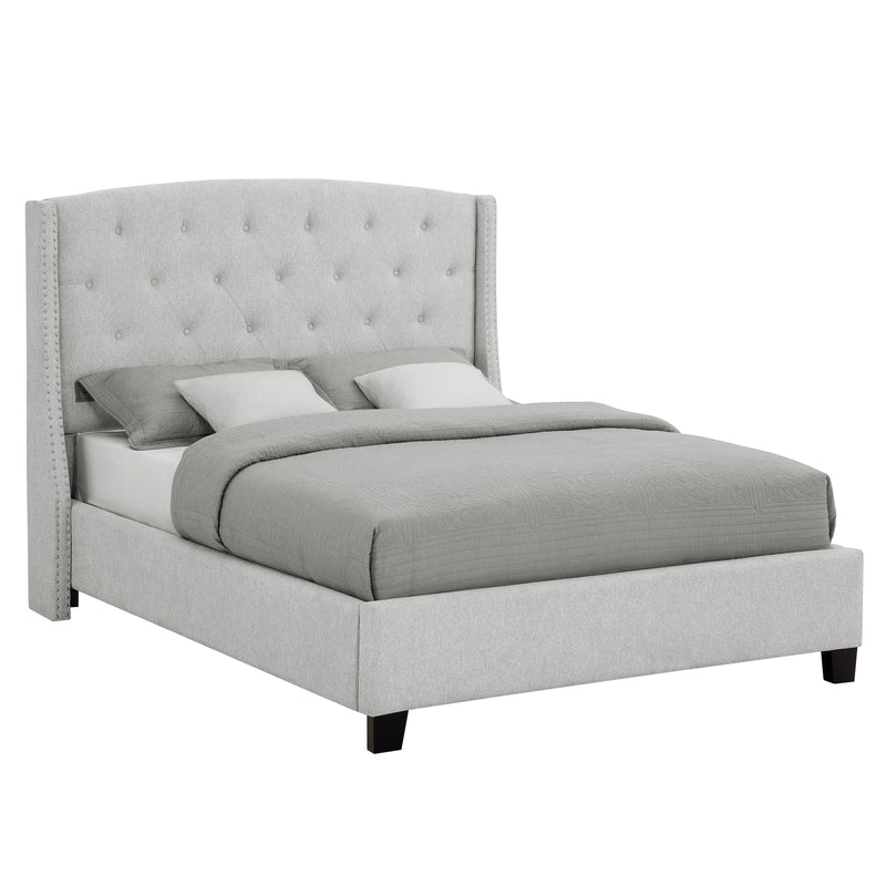 Eva Dove Gray King Upholstered Bed - Lara FurnitureKing Bed