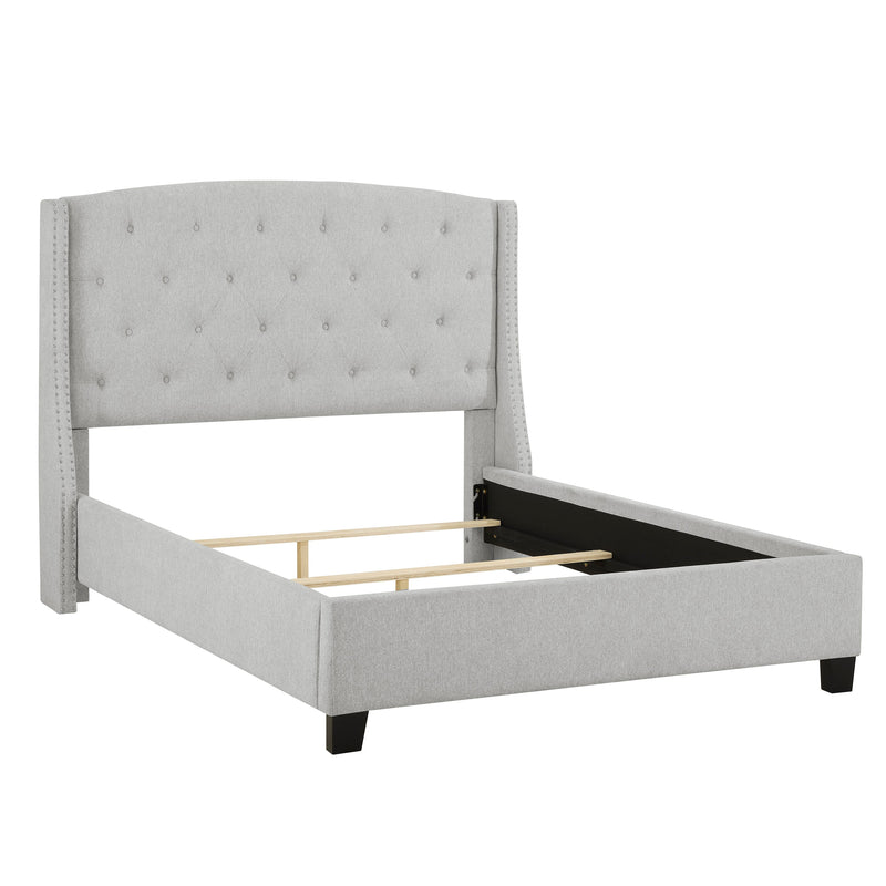 Eva Dove Gray King Upholstered Bed - Lara FurnitureKing Bed