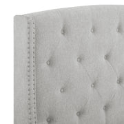 Eva Dove Gray King Upholstered Bed - Lara FurnitureKing Bed