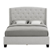 Eva Dove Gray Queen Upholstered Bed - Lara FurnitureQueen Bed