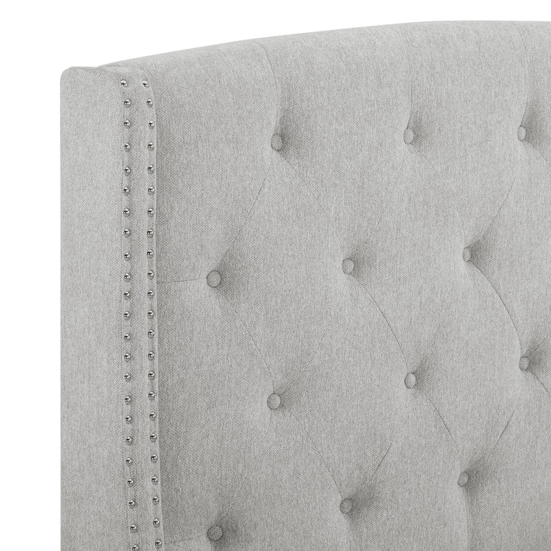 Eva Dove Gray Queen Upholstered Bed - Lara FurnitureQueen Bed