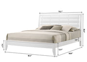 Evan White King Panel Bed - Lara FurnitureKing Bed