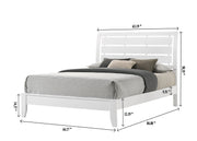 Evan White Queen Panel Bed - Lara FurnitureQueen Bed