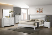 Evan White Queen Panel Bed - Lara FurnitureQueen Bed