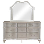 Evangeline 9-drawer Dresser with Mirror Silver Oak - 223393M