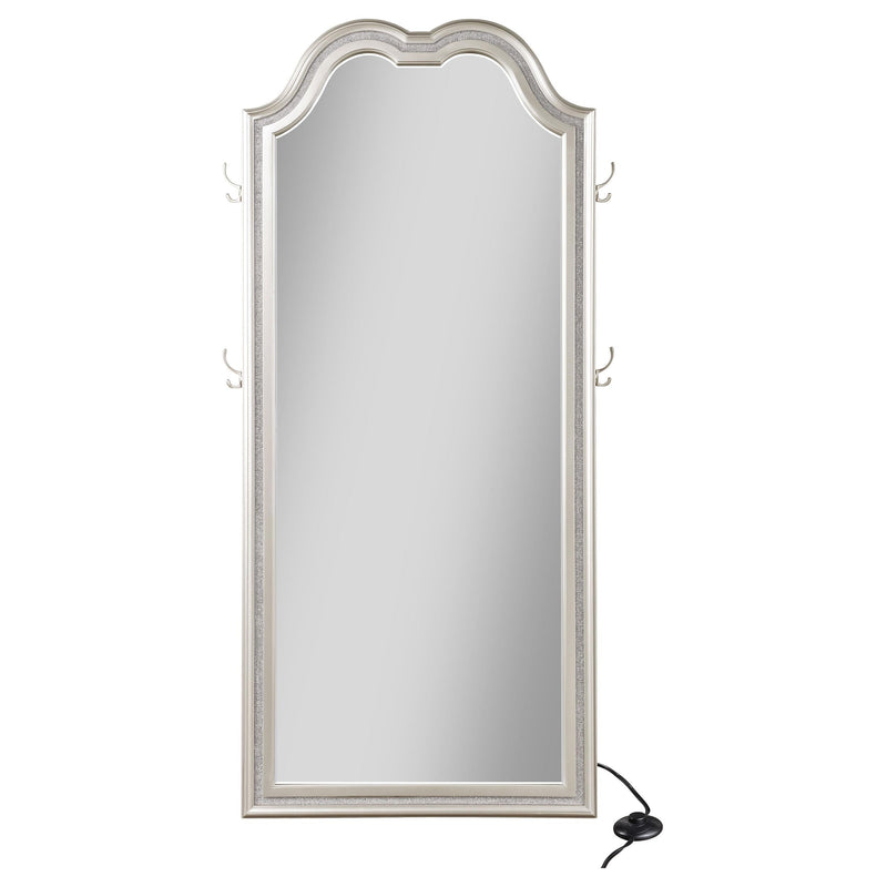 Evangeline Full Length LED Light Floor Mirror Silver Oak - 223400