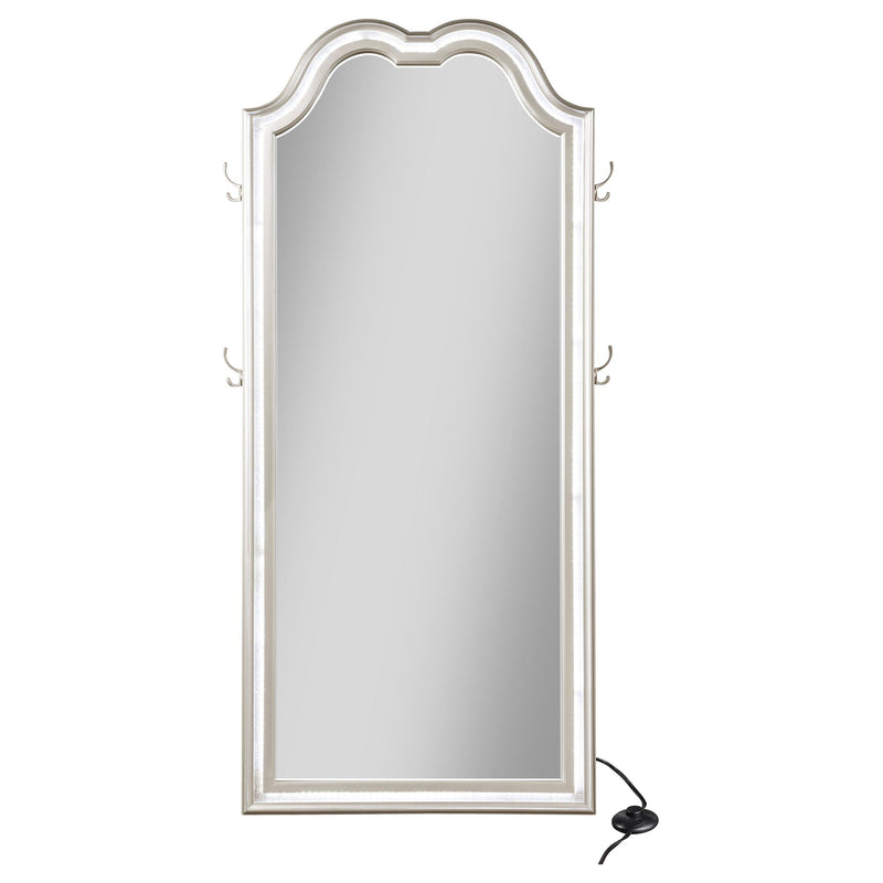 Evangeline Full Length LED Light Floor Mirror Silver Oak - 223400