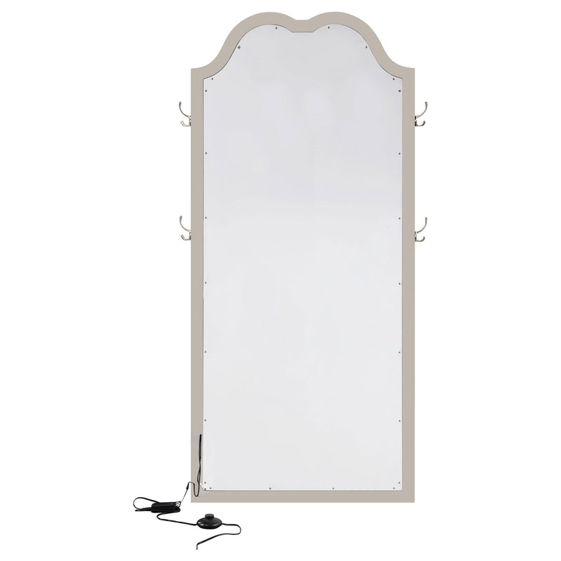 Evangeline Full Length LED Light Floor Mirror Silver Oak - 223400