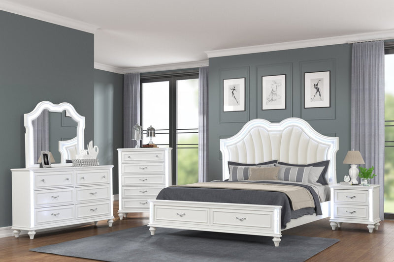 Evangeline White King 5 Piece - EVANGELINE-WT-K-5PC