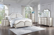 Evangeline Wood Eastern King LED Panel Bed Silver Oak - 223391KE