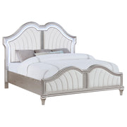 Evangeline Wood Eastern King LED Panel Bed Silver Oak - 223391KE