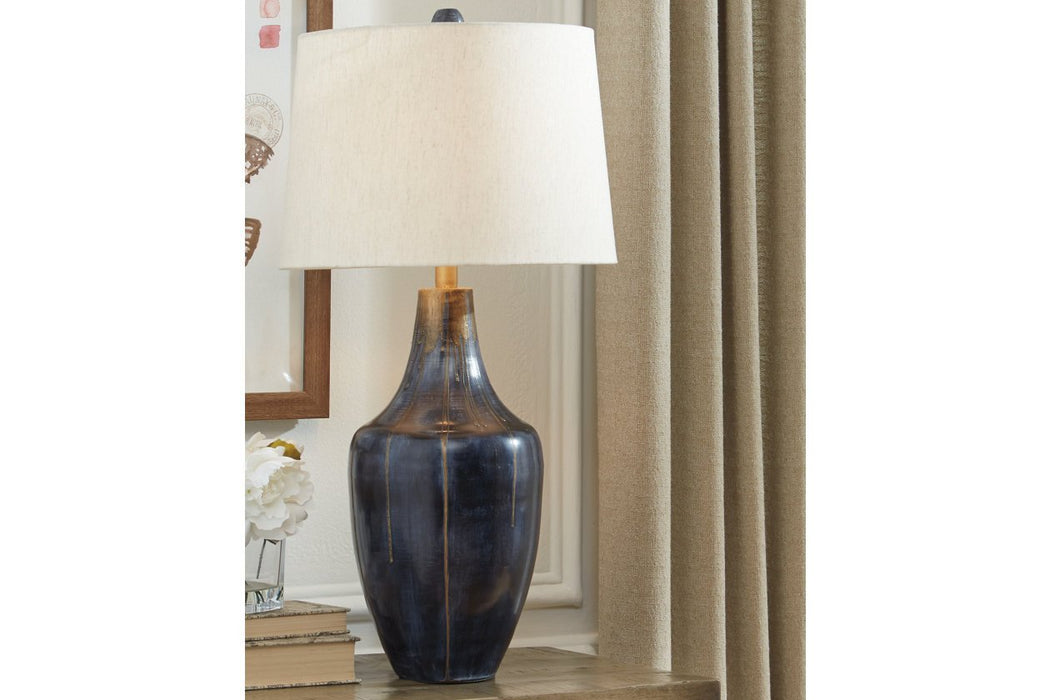 Evania Indigo Table Lamp - Gate FurnitureTable Lamp