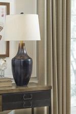 Evania Indigo Table Lamp - Gate FurnitureTable Lamp