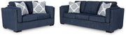 Evansley Navy Living Room Set - Lara FurnitureLiving Room Set