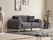Everest 3-pieces (Sofa & Loveseat & Chair) Livingroom Set Grey in Grey - 101-EVE-LUP15-321