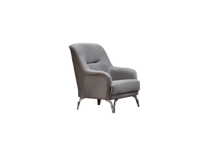 Everest 3-pieces (Sofa & Loveseat & Chair) Livingroom Set Light Grey in Light Grey - 101-EVE-LUP18-321