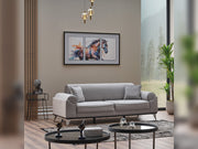 Everest 3-pieces (Sofa & Loveseat & Chair) Livingroom Set Light Grey in Light Grey - 101-EVE-LUP18-321