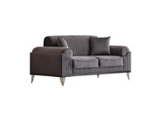 Everest Convertible Loveseat Grey in Grey - 101-EVE-LUP15-2