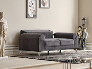 Everest Convertible Loveseat Grey in Grey - 101-EVE-LUP15-2
