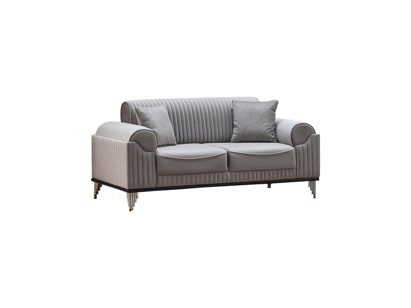 Everest Convertible Loveseat Light Grey in Light Grey - 101-EVE-LUP18-2