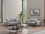 Everest Convertible Loveseat Light Grey in Light Grey - 101-EVE-LUP18-2