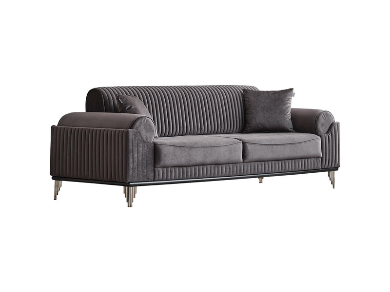 Everest Convertible Sofa Grey in Grey - 101-EVE-LUP15-3