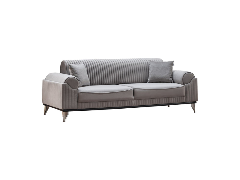 Everest Convertible Sofa Light Grey in Light Grey - 101-EVE-LUP18-3