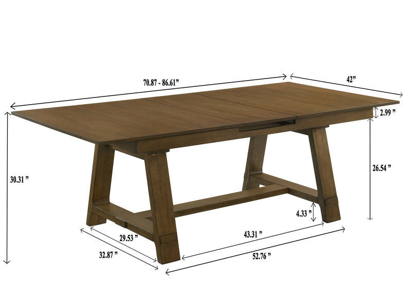 Everly Brown Dining Table - Lara FurnitureDining Table