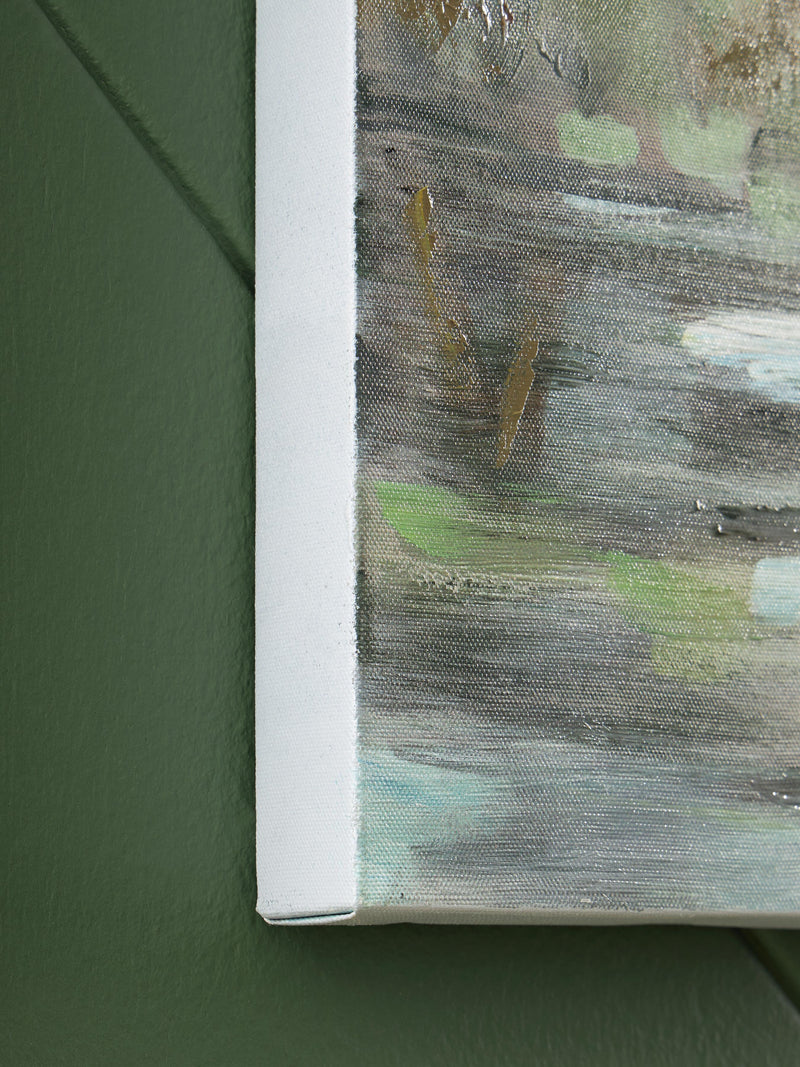 Evermaddick Green/Gray/White Wall Art - A8000455