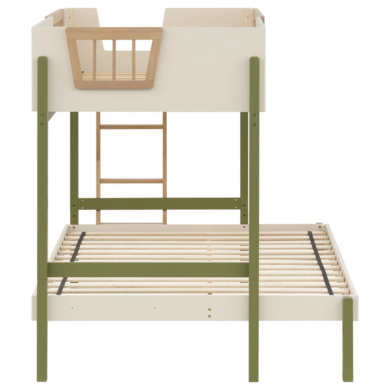 Evren Twin-over-Full Bunk Bed with Trundle and Ladder Tri-Tone - 460621-SET