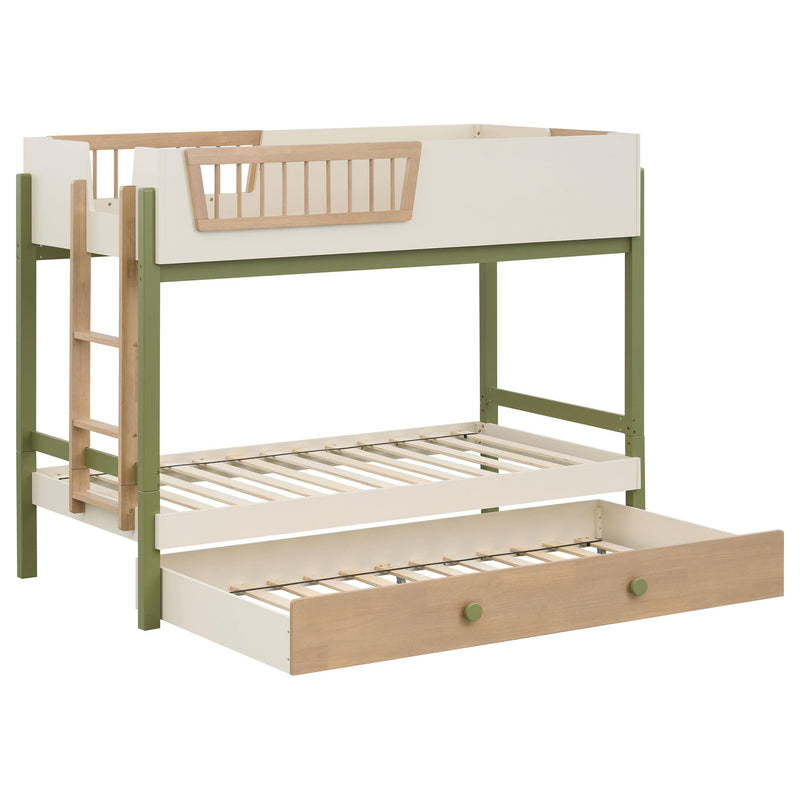 Evren Twin-over-Twin Bunk Bed with Trundle and Ladder Tri-Tone - 460620-SET