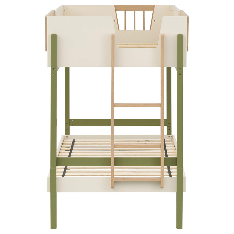 Evren Twin-over-Twin Bunk Bed with Trundle and Ladder Tri-Tone - 460620-SET