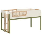 Evren Twin Storage Loft Bed 4-piece Set with Chest and Bookcases Tri-Tone - 460619-SET
