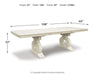 [EXCLUSIVE] Arlendyne Antique White Dining Table and 4 Chairs with Server - Gate FurnitureDining Room Set