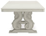 [EXCLUSIVE] Arlendyne Antique White Dining Table and 4 Chairs with Server - Gate FurnitureDining Room Set