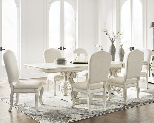 [EXCLUSIVE] Arlendyne Antique White Dining Table and 6 Chairs - Gate FurnitureDining Room Set