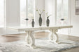[EXCLUSIVE] Arlendyne Antique White Dining Table and 8 Chairs with Server - Gate FurnitureDining Room Set