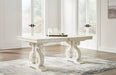 [EXCLUSIVE] Arlendyne Antique White Dining Table and 8 Chairs with Server - Gate FurnitureDining Room Set