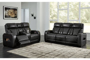 Boyington Black Power Reclining Living Room Set - Lara FurniturePower Reclining Living Room Set