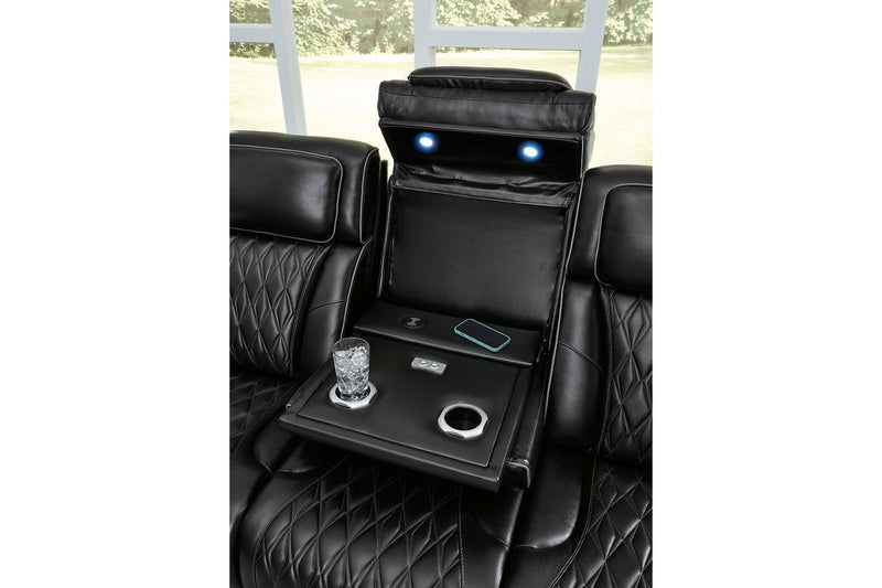 Boyington Black Power Reclining Living Room Set - Lara FurniturePower Reclining Living Room Set