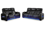 Boyington Black Power Reclining Living Room Set - Lara FurniturePower Reclining Living Room Set