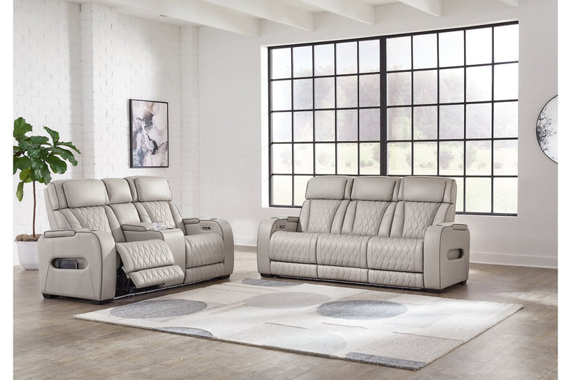 Boyington Gray Power Reclining Living Room Set - Lara FurniturePower Reclining Living Room Set