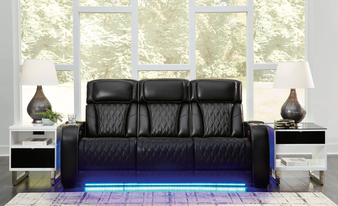 [EXCLUSIVE] Boyington Sofa, Loveseat and Recliner in Black - Gate FurniturePower Reclining Living Room Set