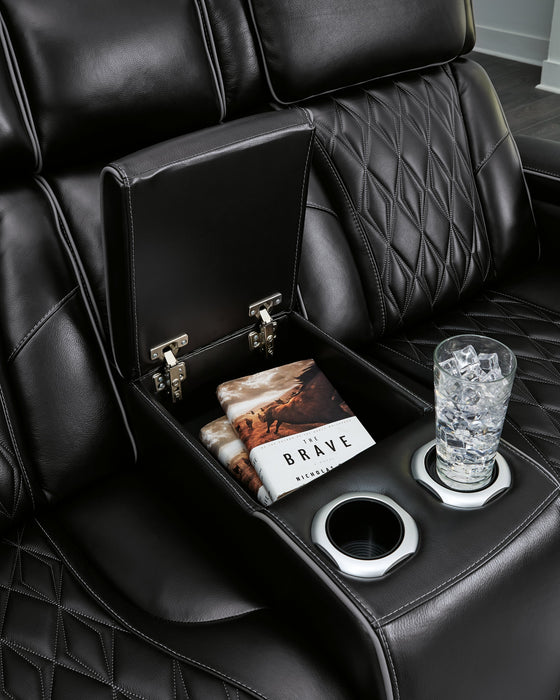 [EXCLUSIVE] Boyington Sofa, Loveseat and Recliner in Black - Gate FurniturePower Reclining Living Room Set