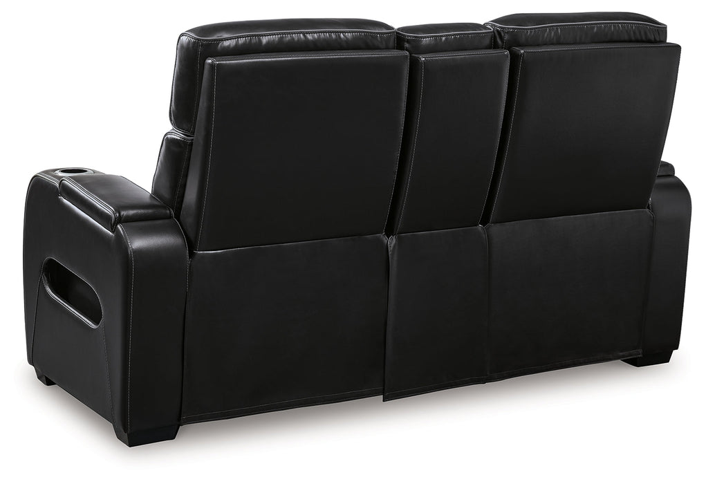 [EXCLUSIVE] Boyington Sofa, Loveseat and Recliner in Black - Gate FurniturePower Reclining Living Room Set
