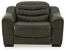 [EXCLUSIVE] Center Line 5 - Piece Sectional with Recliner in Dark Gray - Gate FurnitureReclining Loveseats