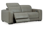 [EXCLUSIVE] Correze Gray 2 - Piece Power Reclining Sectional Loveseat - Lara FurniturePower Reclining Loveseat