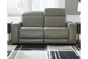 [EXCLUSIVE] Correze Gray 2 - Piece Power Reclining Sectional Loveseat - Lara FurniturePower Reclining Loveseat