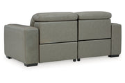 [EXCLUSIVE] Correze Gray 2 - Piece Power Reclining Sectional Loveseat - Lara FurniturePower Reclining Loveseat